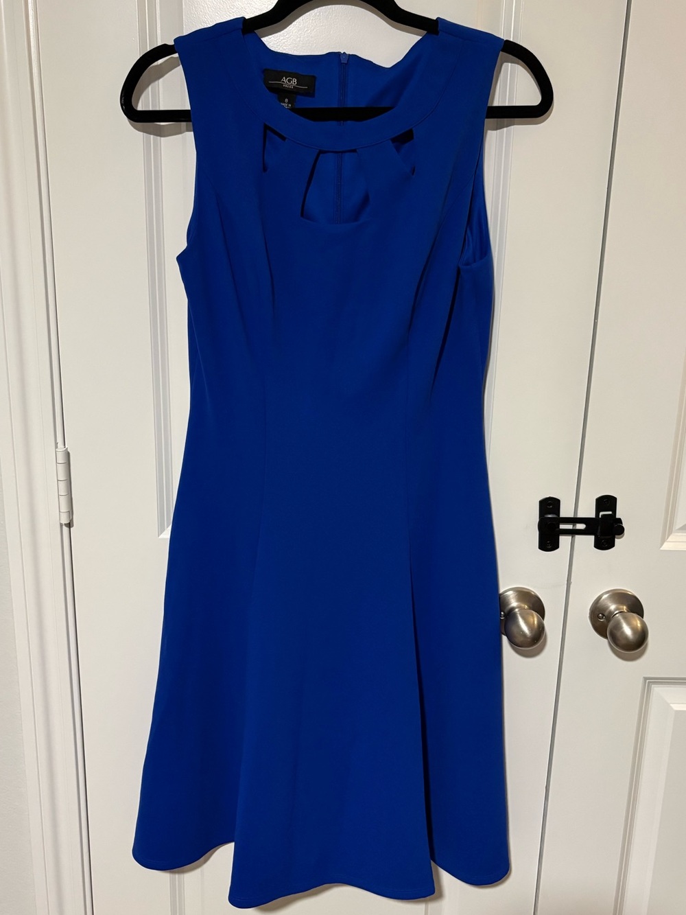AGB Cobalt Blue Sleeveless Fit and Flare Dress Size 8